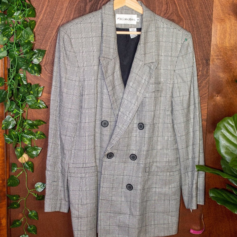 Black and white checker blazer - Never worn